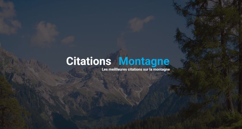 Les citations sur la Montagne