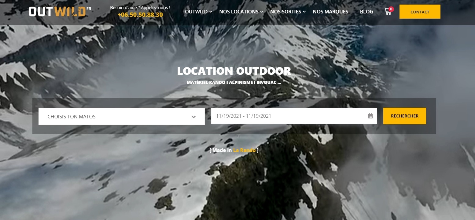 outwild location materiel randonnee alpinisme