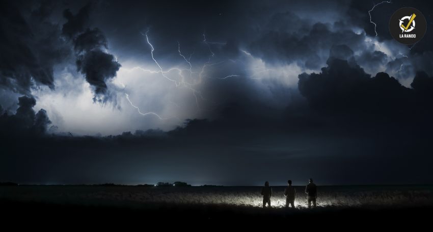 orage en randonnée